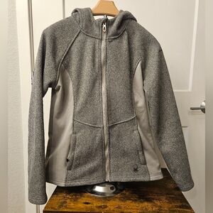 Women's Spyder Zippered Fleece Hoodie - Size Medium, Gray